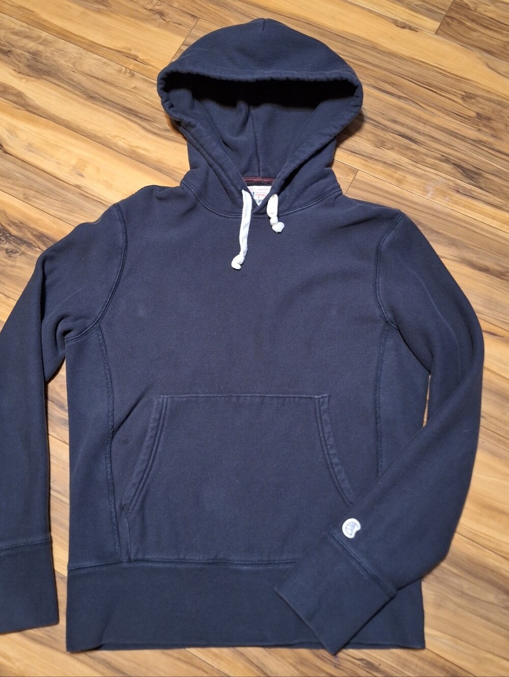 Todd Snyder X Champion Navy Blue Hoodie Sweatshirt Mens Small Y2K Grunge 90s